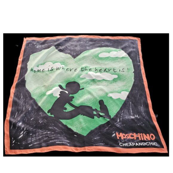 MOSCHINO Olive Oyl Silk Printed Scarf!!! - Picture 11 of 11